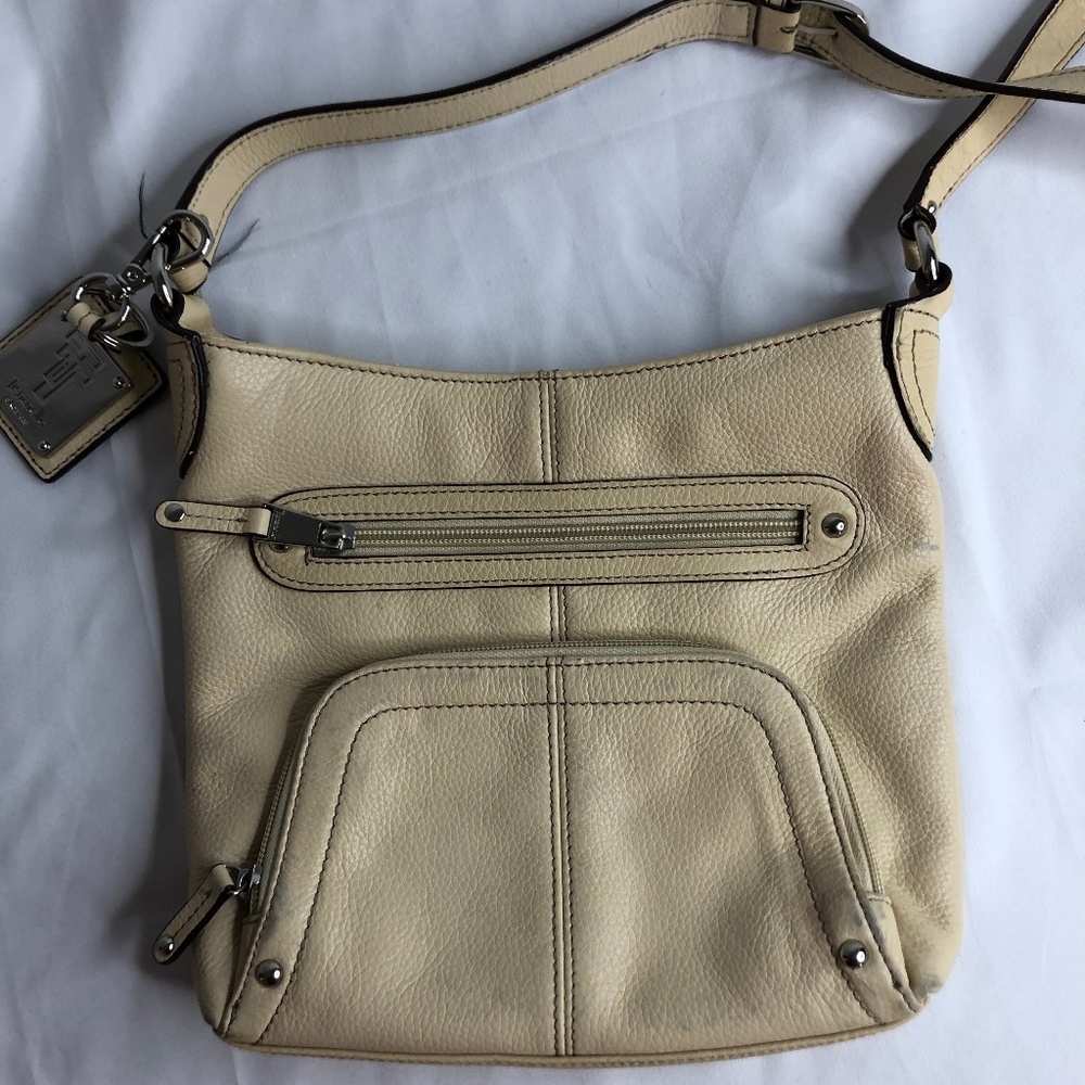 Tignanello Crossbody Handbag Purse Cream